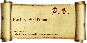 Pudik Volfram névjegykártya